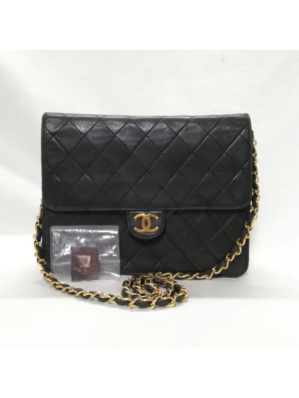 Chanel Repair Quilted Chain Shoulder Bag Black